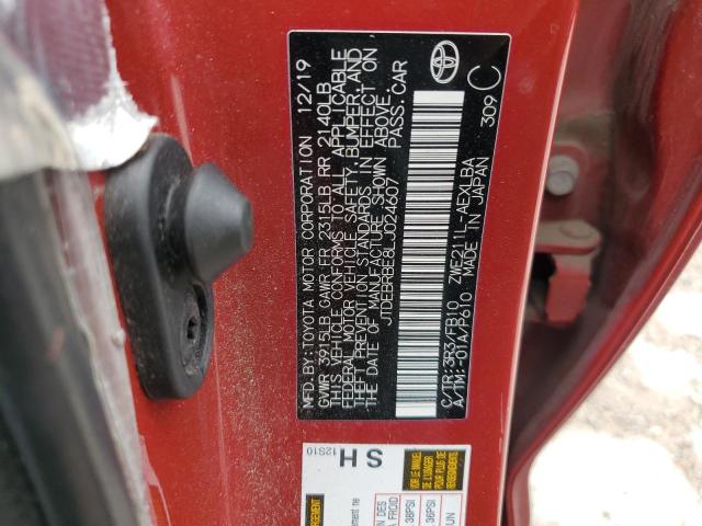 2020 TOYOTA COROLLA LE JTDEBRBE8LJ024607