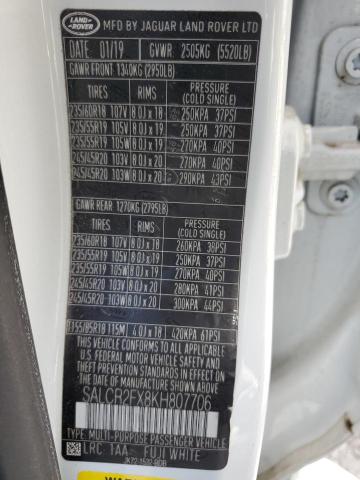 2019 LAND ROVER DISCOVERY - SALCR2FX8KH807706