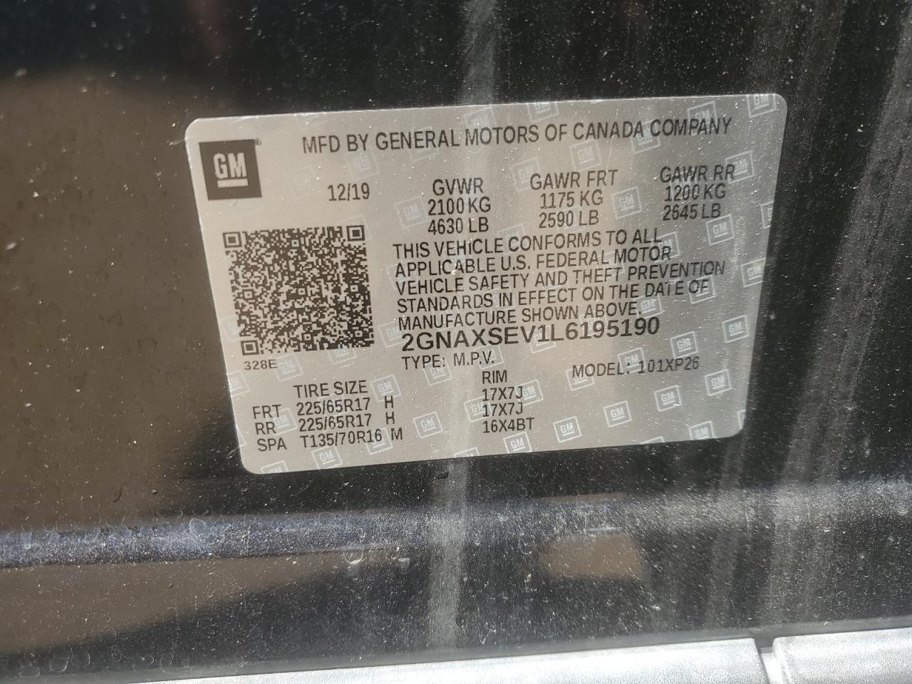Chevrolet Equinox ls 2020