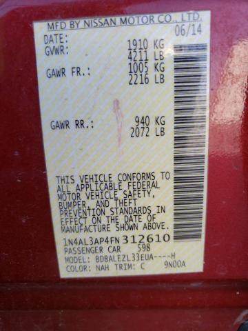 2015 NISSAN ALTIMA 2.5 - 1N4AL3AP4FN312610