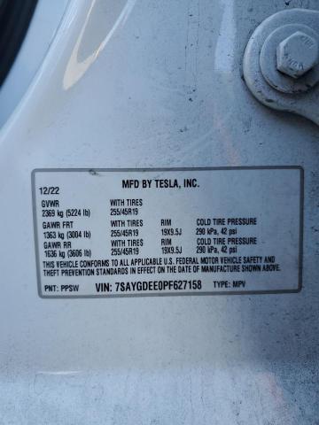 2023 TESLA MODEL Y - 7SAYGDEE0PF627158