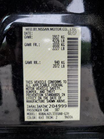 2017 NISSAN ALTIMA 2.5 - 1N4AL3AP2HC204999