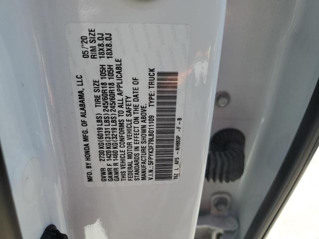 2020 HONDA RIDGELINE - 5FPYK3F79LB011109