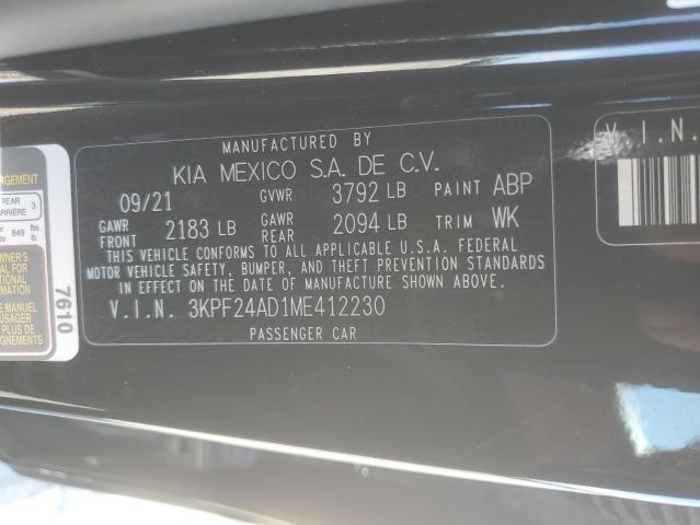 2021 KIA FORTE FE - 3KPF24AD1ME412230