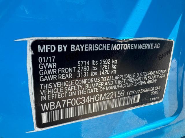 2017 BMW 750 I WBA7F0C34HGM22159