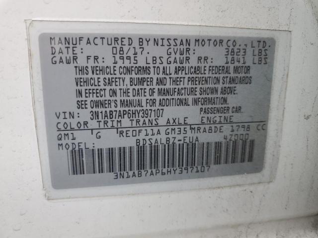 2017 NISSAN SENTRA S - 3N1AB7AP6HY397107