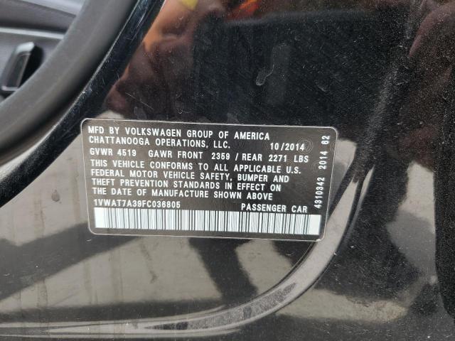 2015 VOLKSWAGEN PASSAT S 1VWAT7A39FC036805
