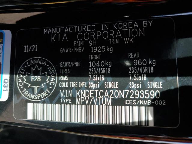 2022 KIA SELTOS SX KNDETCA20N7293590