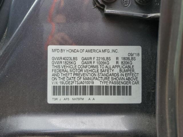 2018 ACURA ILX PREMIU 19UDE2F73JA010019