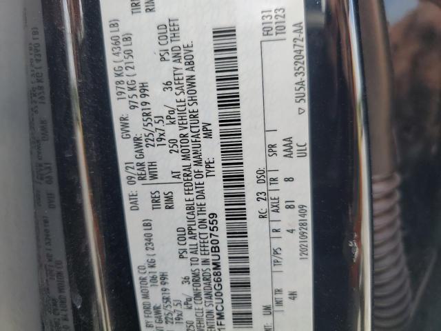 2021 FORD ESCAPE SE - 1FMCU0G68MUB07559