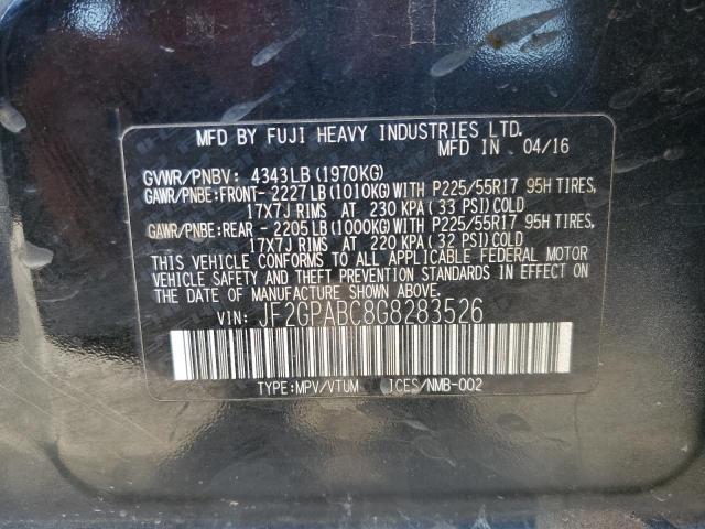 2016 SUBARU CROSSTREK - JF2GPABC8G8283526