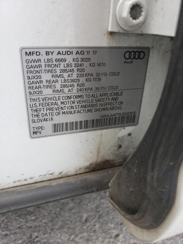 2018 AUDI Q7 PREMIUM WA1LAAF7XJD021012