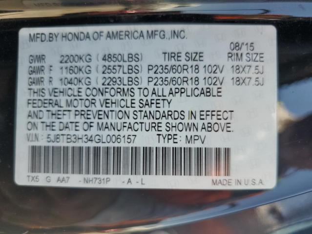 2016 ACURA RDX 5J8TB3H34GL006157