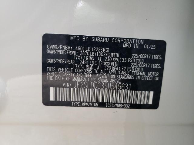 2025 SUBARU FORESTER P - JF2SLDDC3SH549631