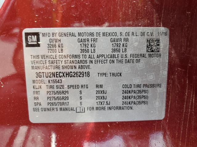 2017 GMC SIERRA K15 - 3GTU2NECXHG262918