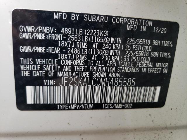 2021 SUBARU FORESTER S JF2SKALC0MH485585