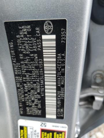 2020 TOYOTA CAMRY SE - 4T1G11AK5LU941583