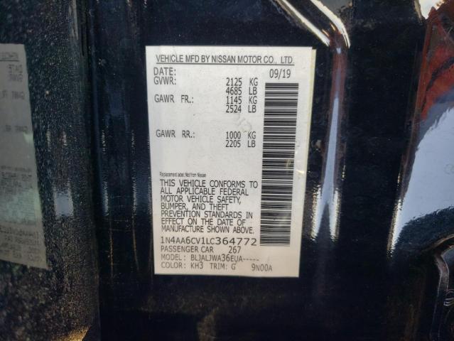 2020 NISSAN MAXIMA SV - 1N4AA6CV1LC364772