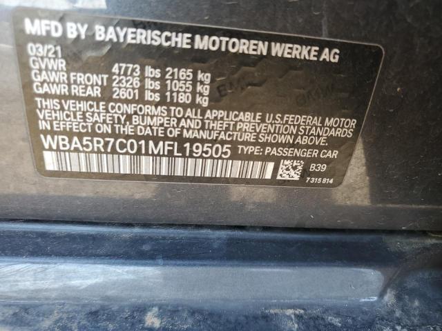 2021 BMW 330XI - WBA5R7C01MFL19505