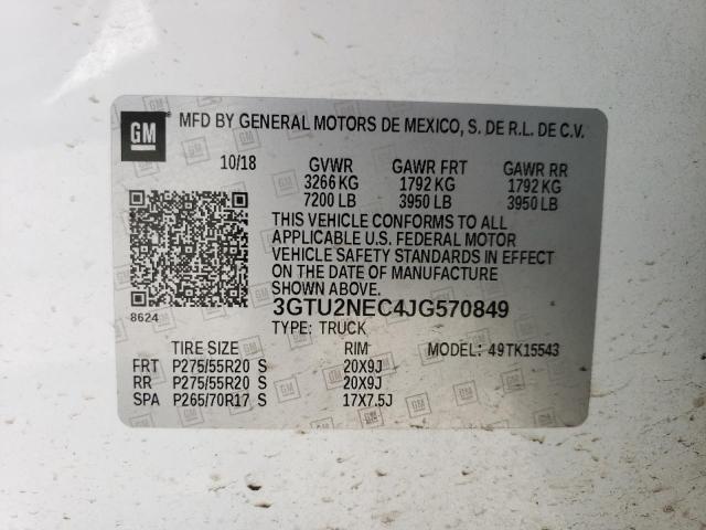 2018 GMC SIERRA K15 - 3GTU2NEC4JG570849