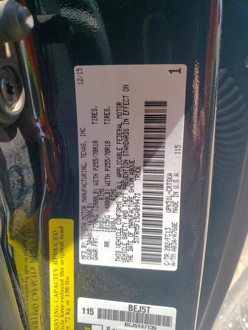 2016 TOYOTA TUNDRA DOU 5TFRM5F15GX099473