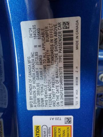 2024 HONDA CIVIC SPOR 2HGFE2F54RH576775