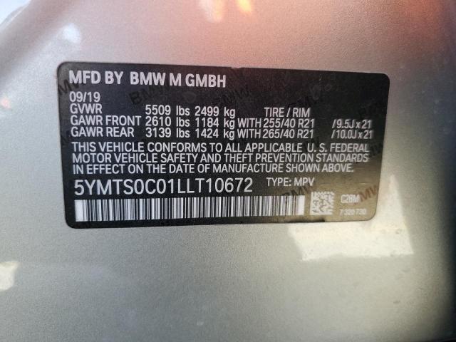 2020 BMW X3 M COMPE 5YMTS0C01LLT10672