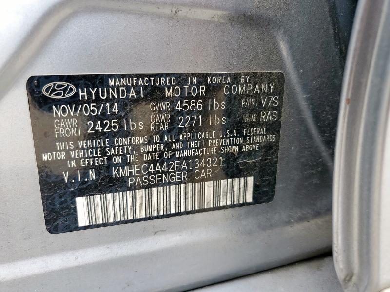 2015 HYUNDAI SONATA HYB - KMHEC4A42FA134321