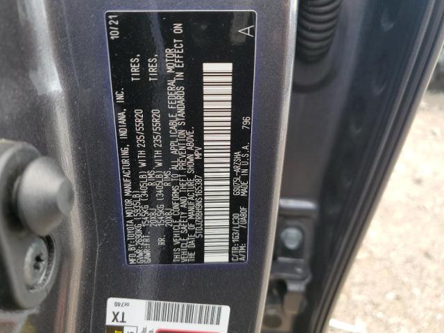 2022 TOYOTA HIGHLANDER - 5TDJZRBH9NS165387