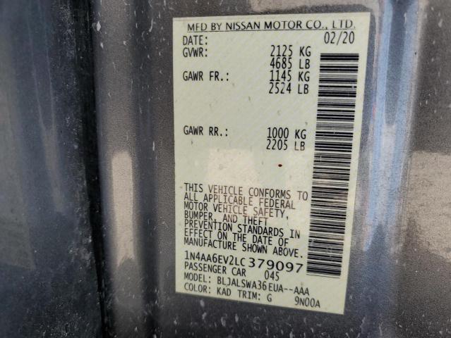 2020 NISSAN MAXIMA SR 1N4AA6EV2LC379097