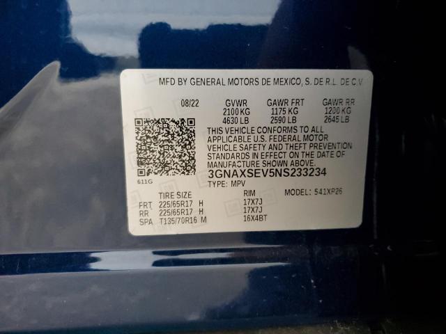 2022 CHEVROLET EQUINOX LS - 3GNAXSEV5NS233234
