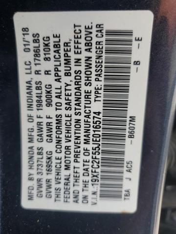 2018 HONDA CIVIC LX - 19XFC2F55JE016574
