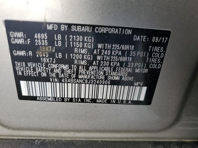 2018 SUBARU OUTBACK 2. - 4S4BSANC8J3240906