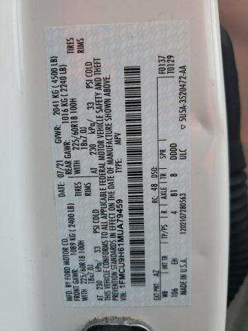 2021 FORD ESCAPE SEL - 1FMCU9H61MUA79459