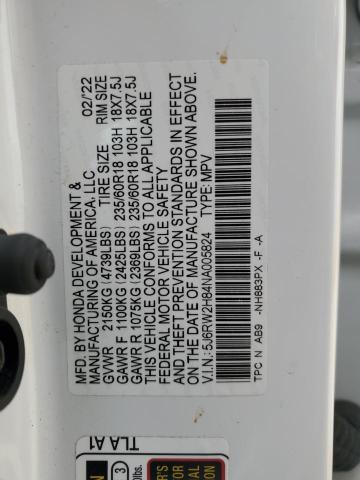 2022 HONDA CR-V EXL - 5J6RW2H84NA005824