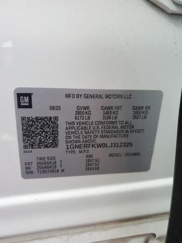 2020 CHEVROLET TRAVERSE L - 1GNERFKW0LJ312325