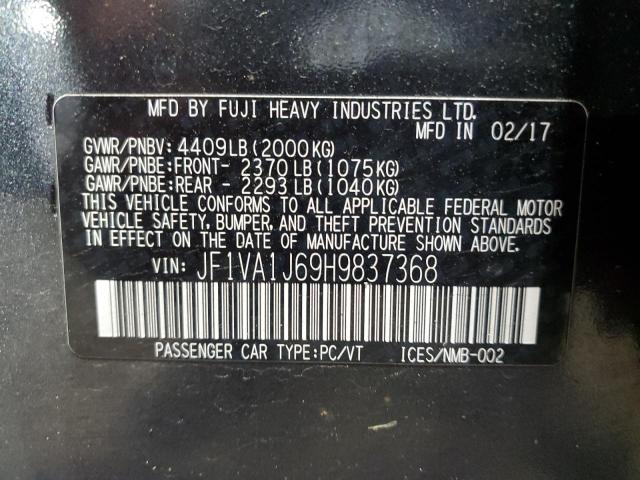 2017 SUBARU WRX LIMITE JF1VA1J69H9837368