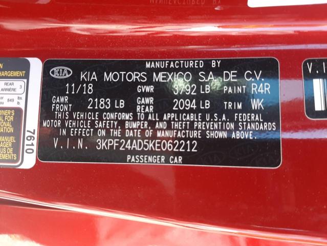 2019 KIA FORTE FE - 3KPF24AD5KE062212