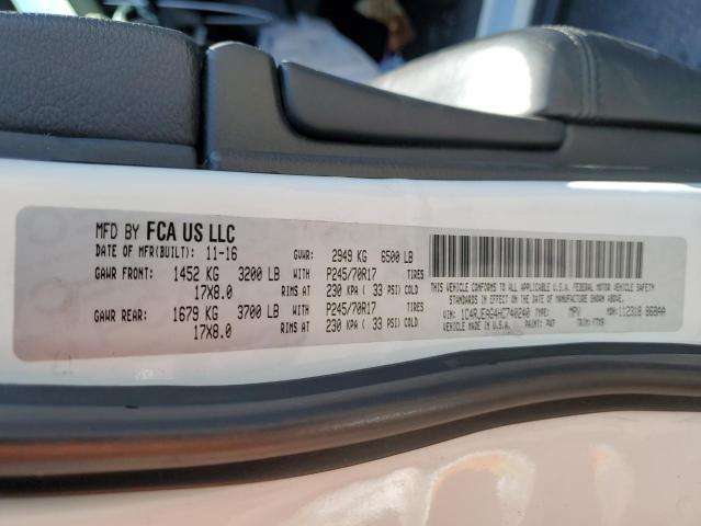 2017 JEEP GRAND CHER - 1C4RJEAG4HC740240