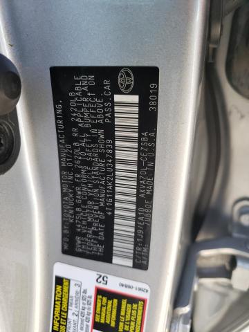 2020 TOYOTA CAMRY SE - 4T1G11AK2LU347839