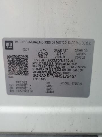 2022 CHEVROLET EQUINOX LS - 3GNAXSEV4NS172457