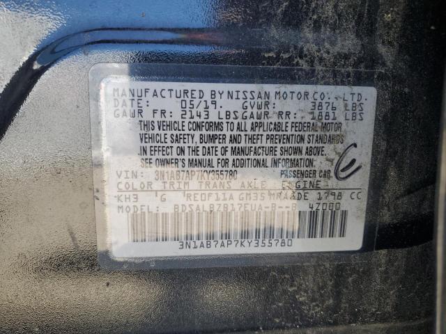 2019 NISSAN SENTRA S - 3N1AB7AP7KY355780