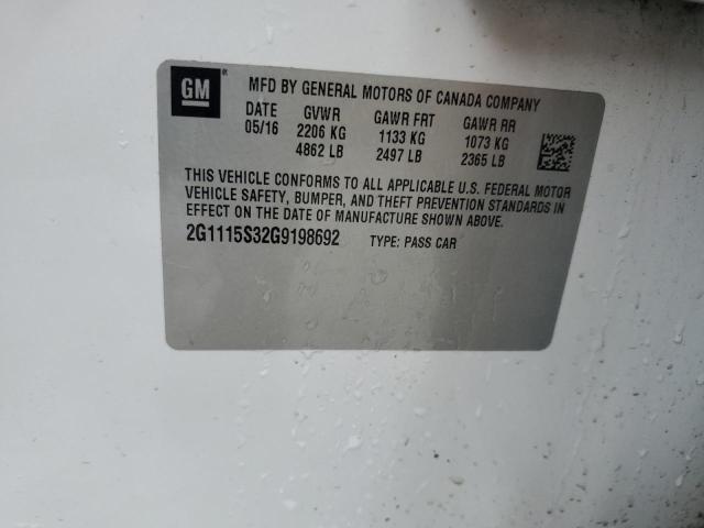 2016 CHEVROLET IMPALA LT - 2G1115S32G9198692