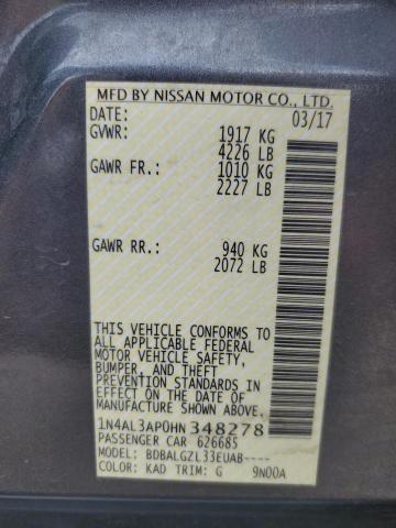 2017 NISSAN ALTIMA 2.5 - 1N4AL3AP0HN348278