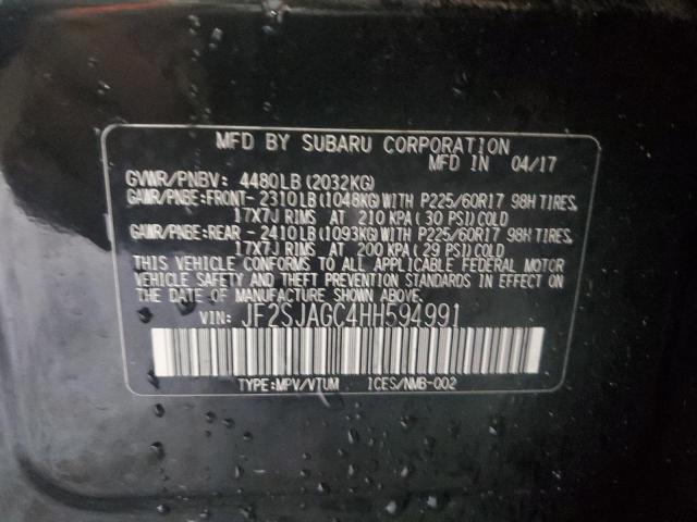 2017 SUBARU FORESTER 2 - JF2SJAGC4HH594991