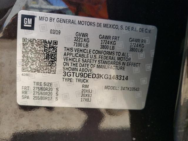 2019 GMC SIERRA K15 - 3GTU9DED3KG148314