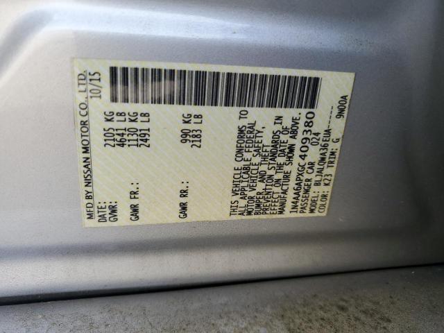 2016 NISSAN MAXIMA 3.5 - 1N4AA6APXGC409380