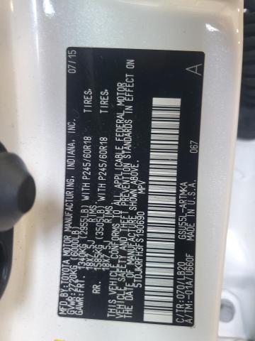 2015 TOYOTA HIGHLANDER - 5TDJKRFH3FS190690