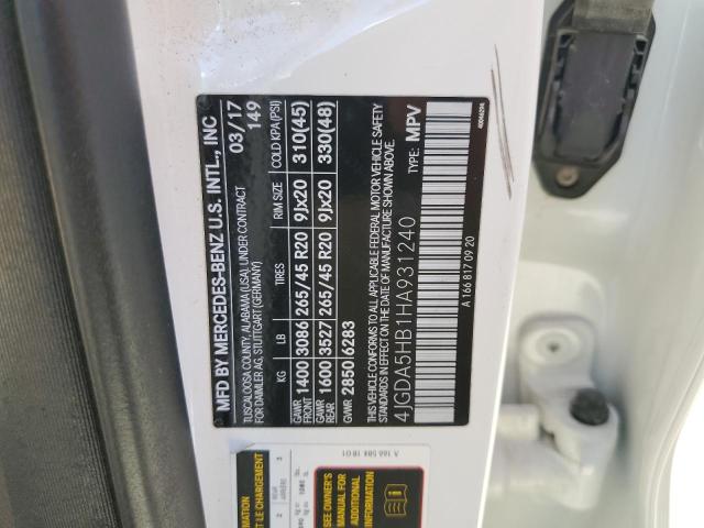 2017 MERCEDES-BENZ GLE 350 4M - 4JGDA5HB1HA931240