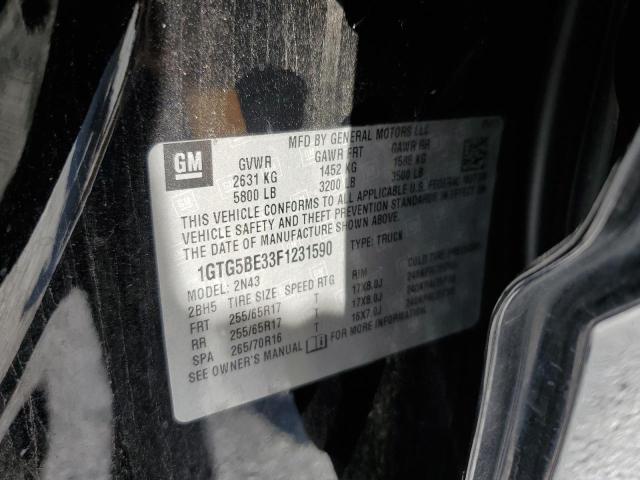 2015 GMC CANYON SLE 1GTG5BE33F1231590